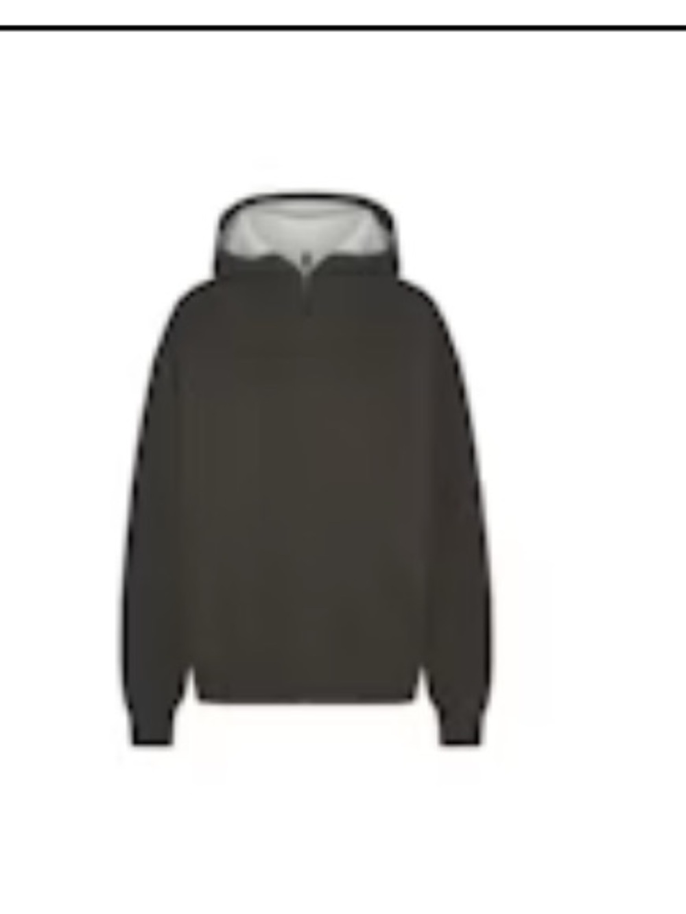 SKIMS Charcoal Gray Zip-Up Hoodie